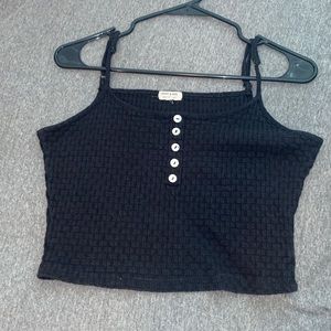 Black Cropped Tank
